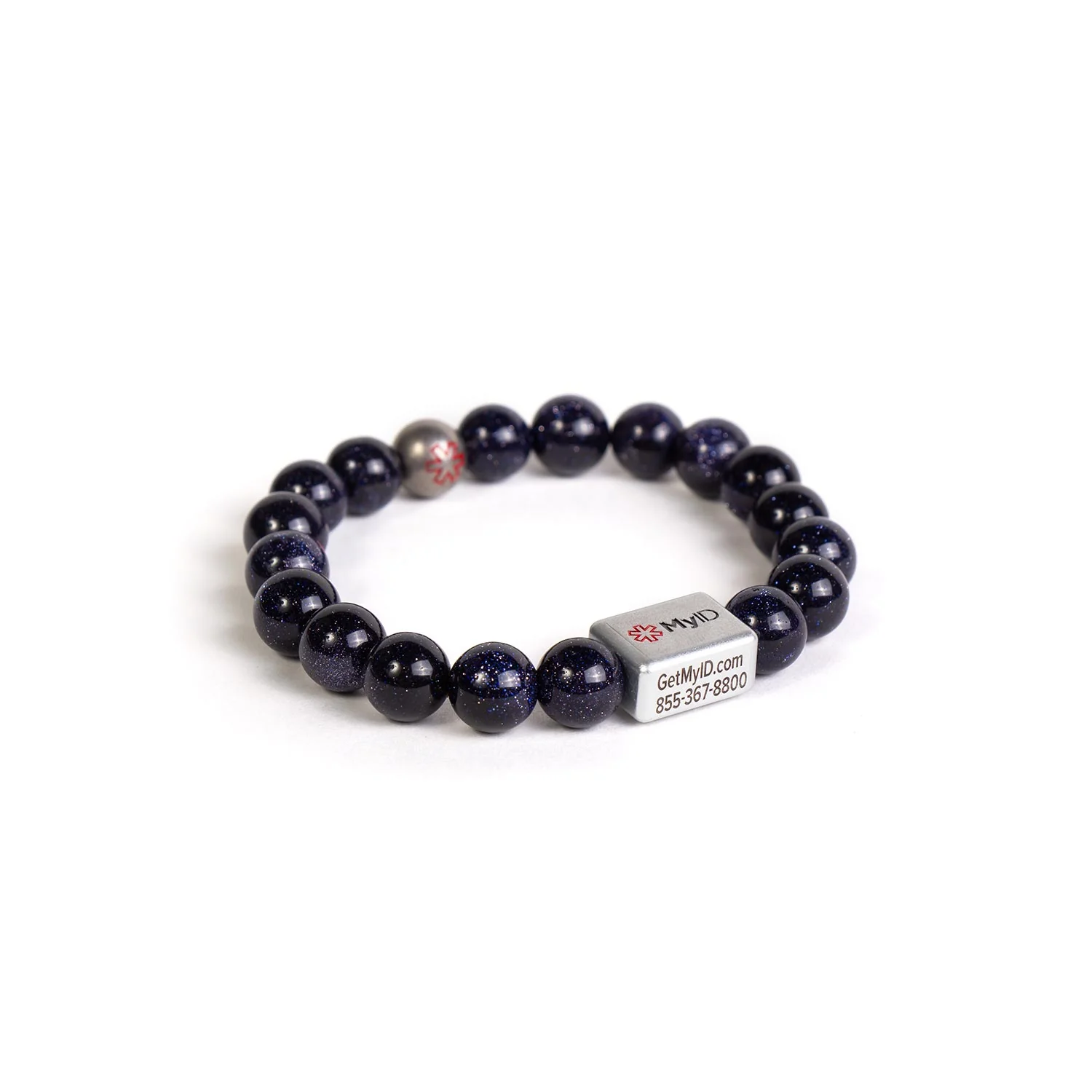 Blue Goldstone Medical ID Bracelet - Image 5