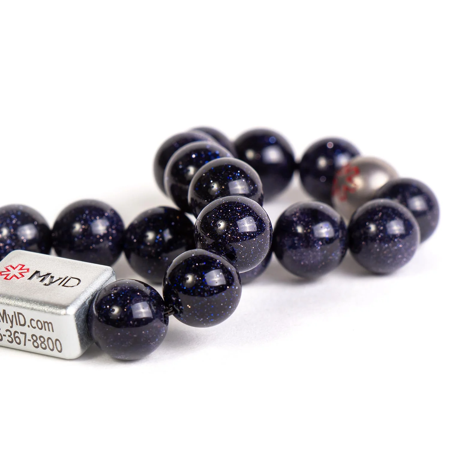 Blue Goldstone Medical ID Bracelet - Image 6