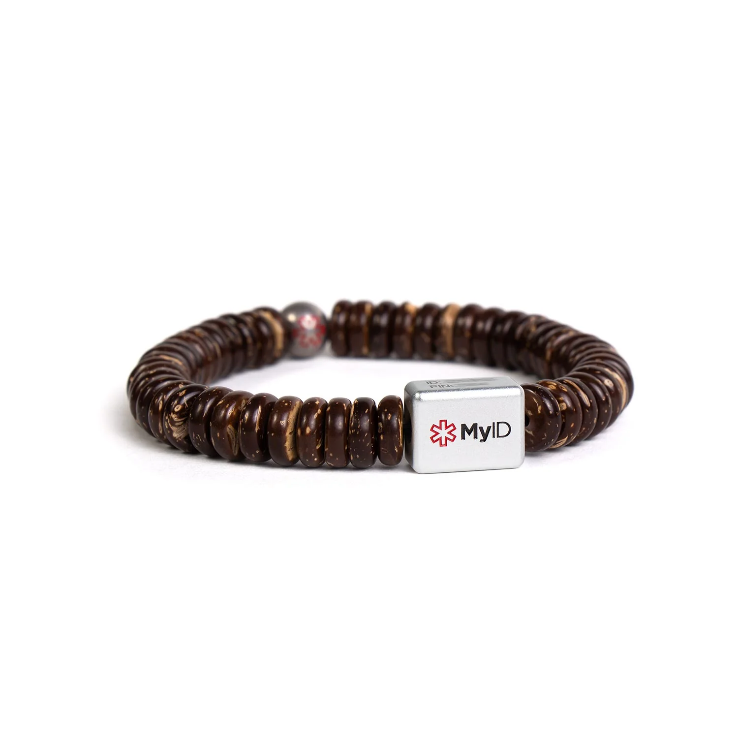 Coconut Shell Medical ID Bracelet - Image 3