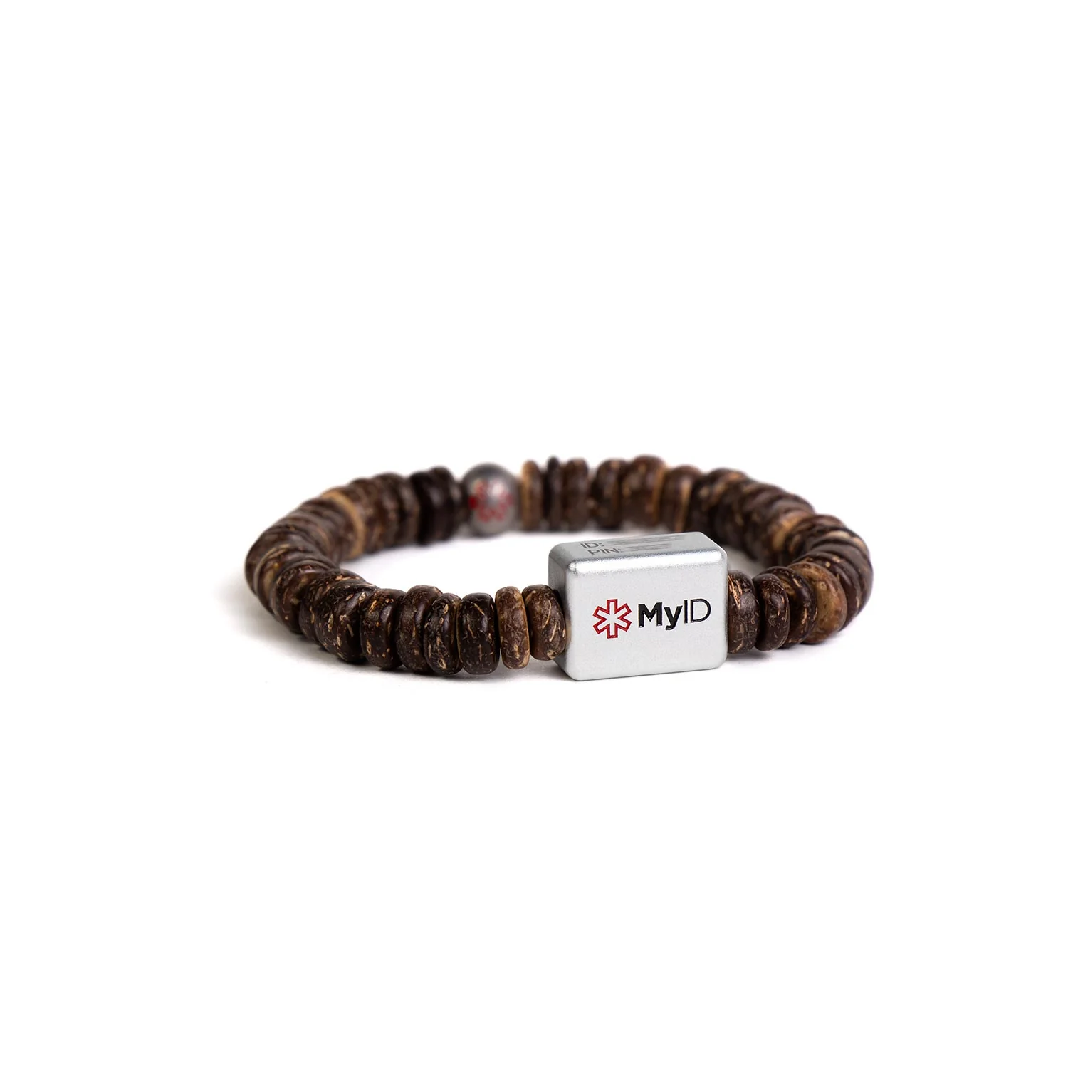 Coconut Shell Medical ID Bracelet - Image 4