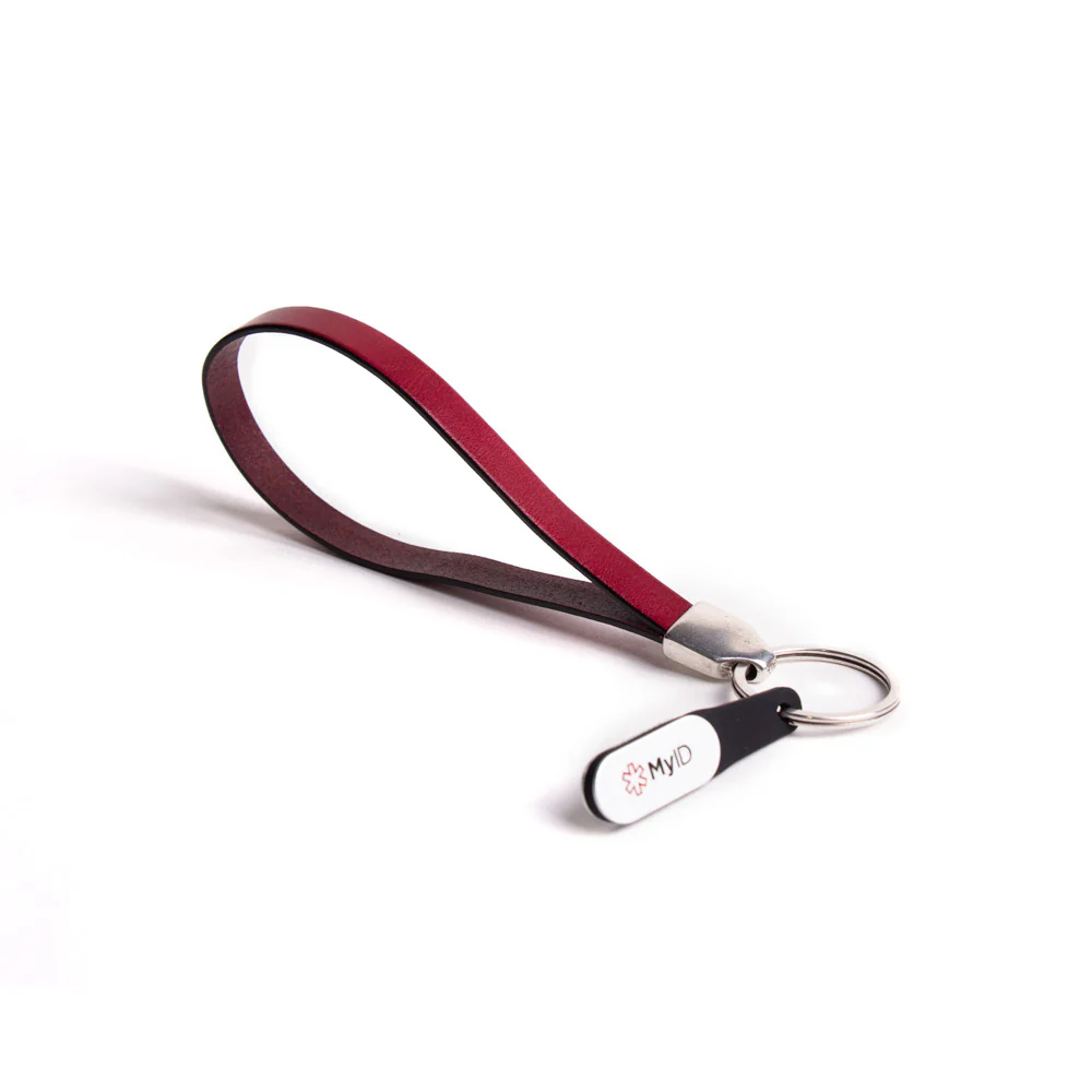 Leather Wristlet Medical ID Keychain Variety - Image 8