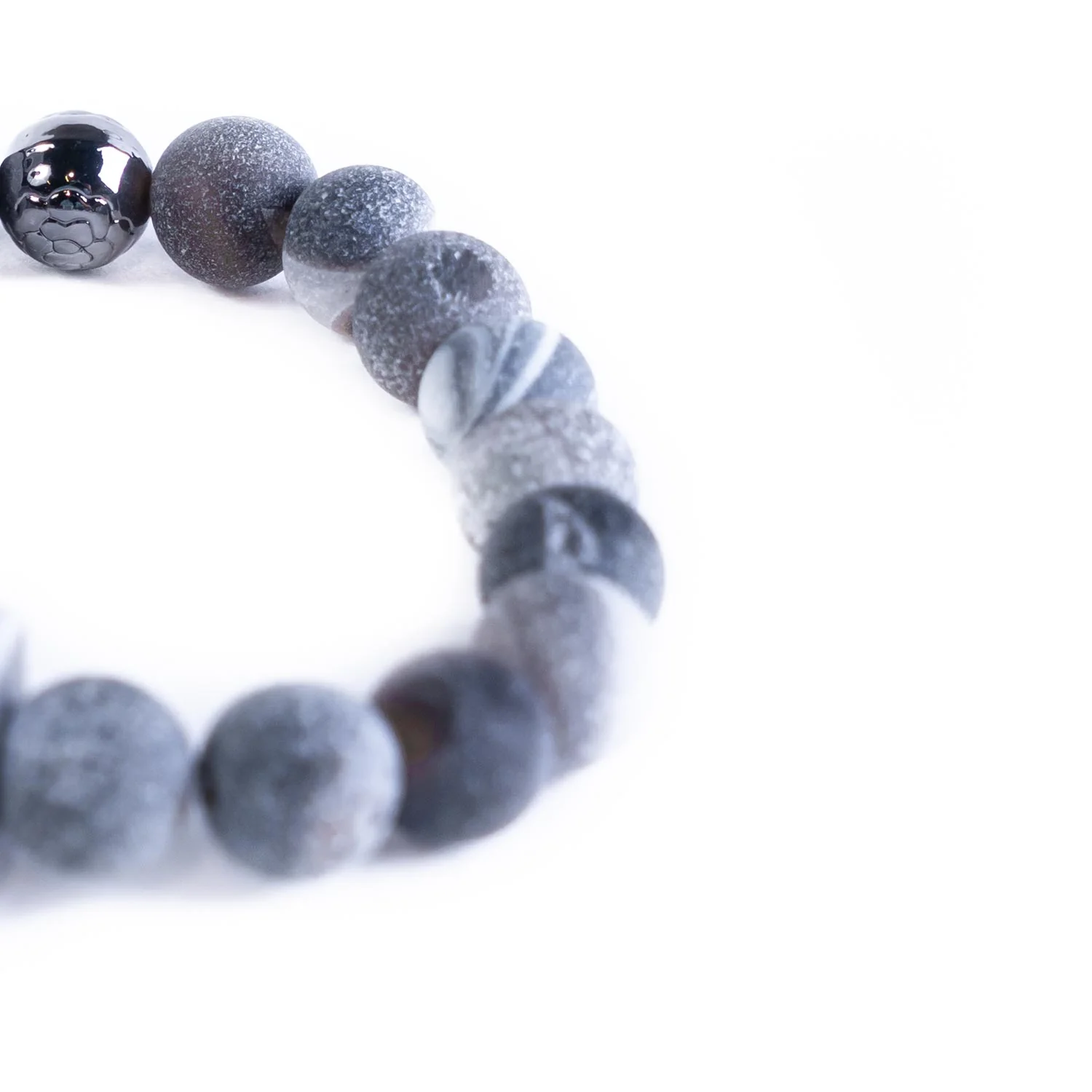 Natural Earth Geode Medical ID Bracelet - Image 5