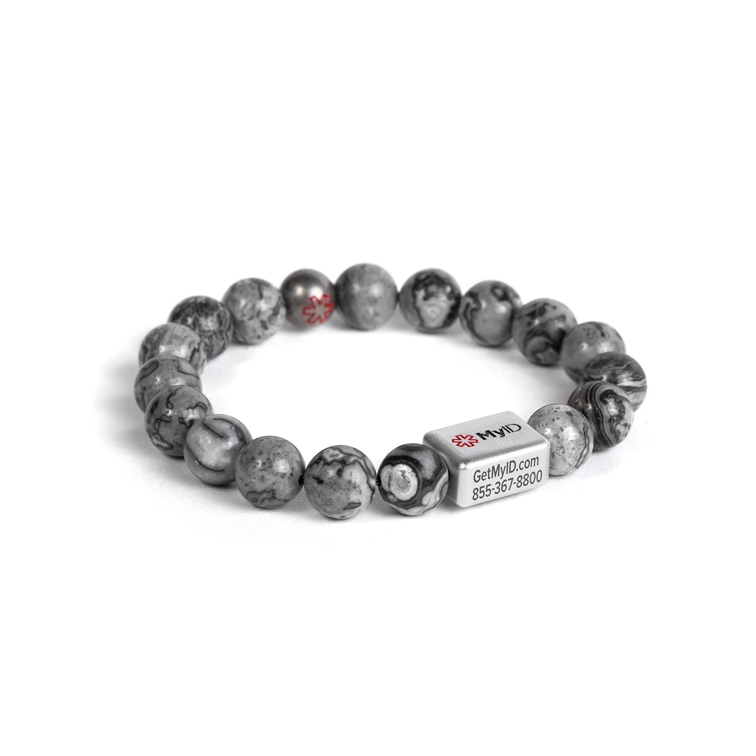 Silver Agate Medical ID Bracelet - Image 5
