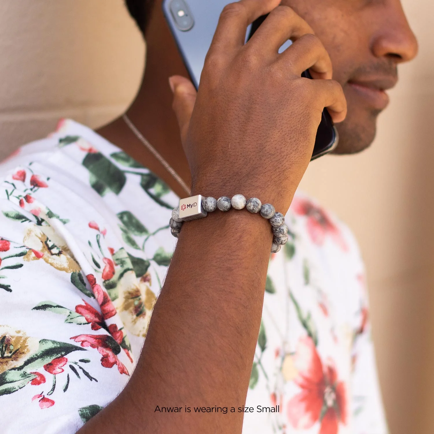 Silver Agate Medical ID Bracelet - Image 7